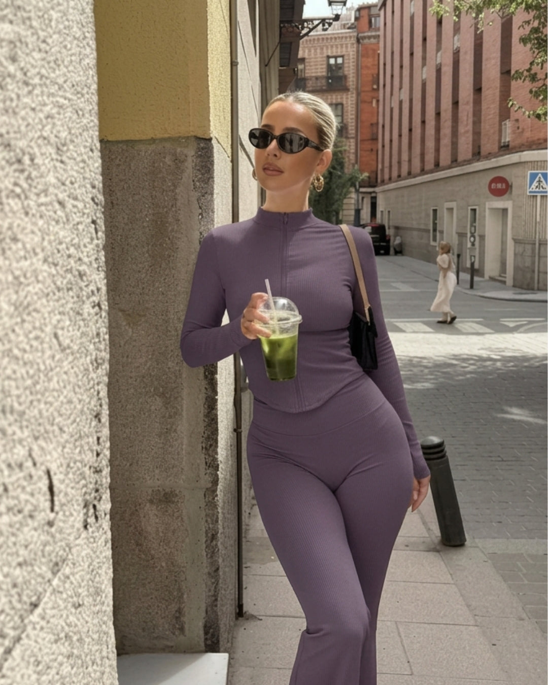 purple zipper jacket activewear workout jacket for women sports jacket